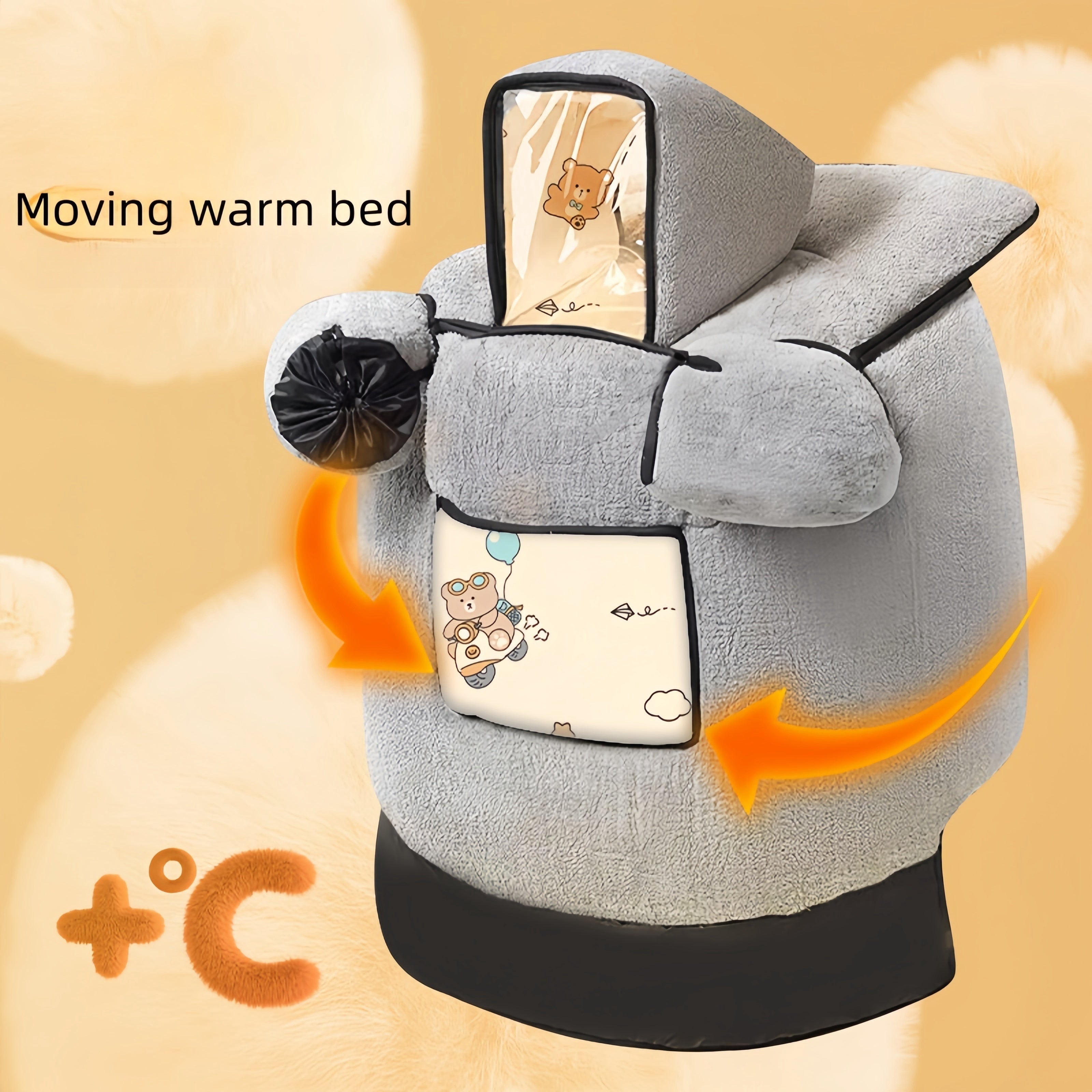 Family Kid Electric Scooter Windproof Quilt Winter Fleece Jacket