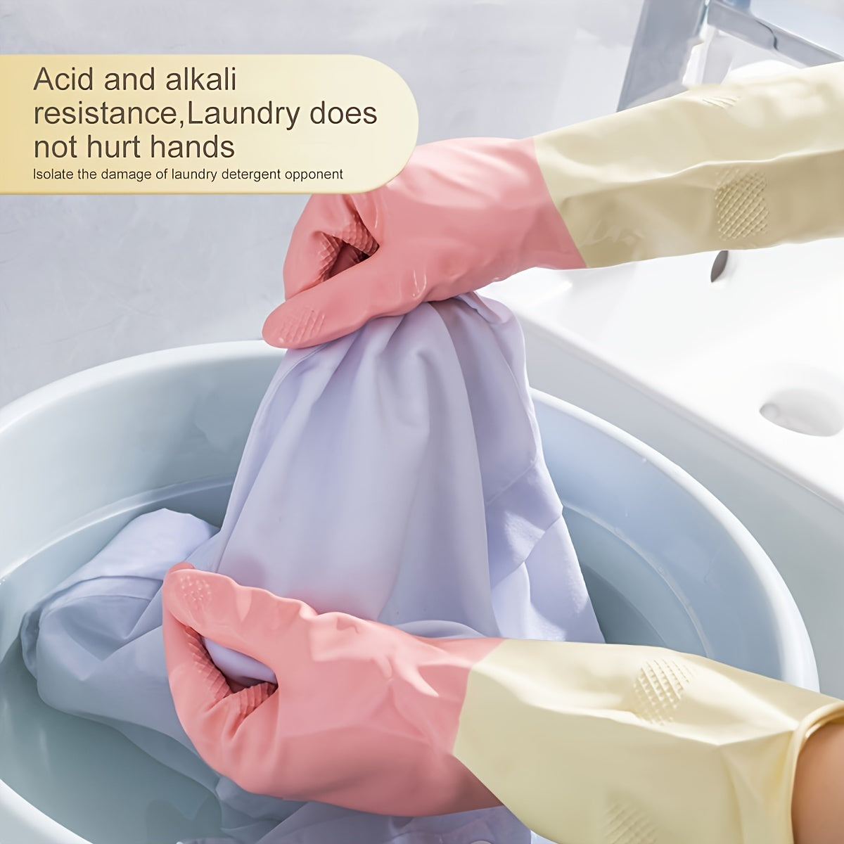 Kuchli Poyabzal Qo'lqoplari Oshxona, Hammom va Uyda Foydalanish Uchun - Suvga Chidamli, Sirpanmaydigan Dizayn va Qo'rg'oshinsiz PVC Materialdan Yasalgan Qalinlashtirilgan Silikon To'plami (2 ta)