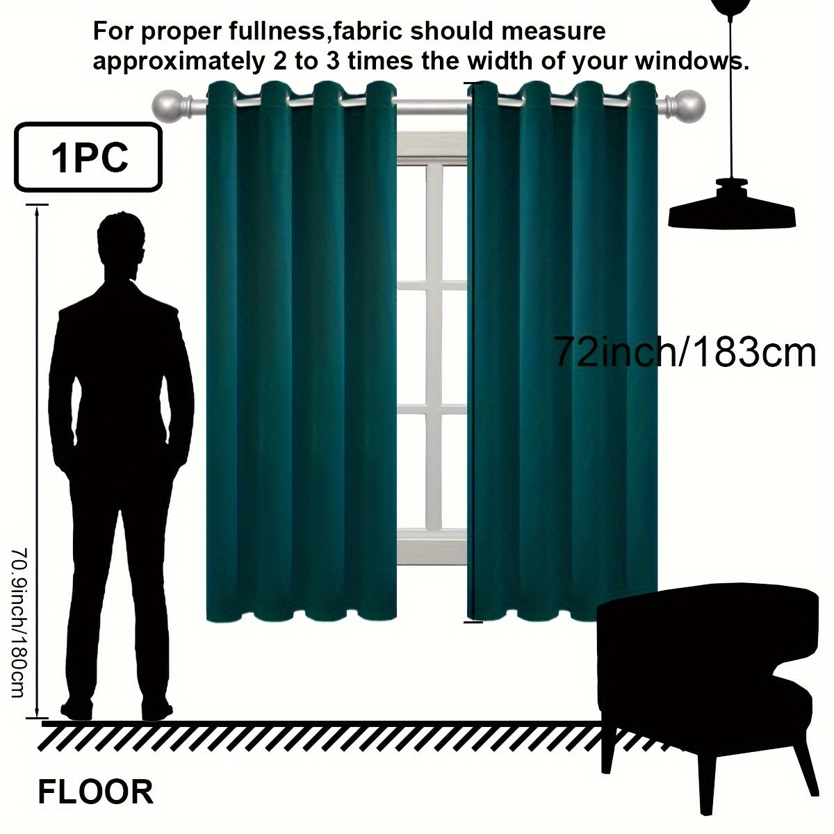 Insulation Blackout Circle Curtains for Bedrooms and Living Rooms Noise Blocker