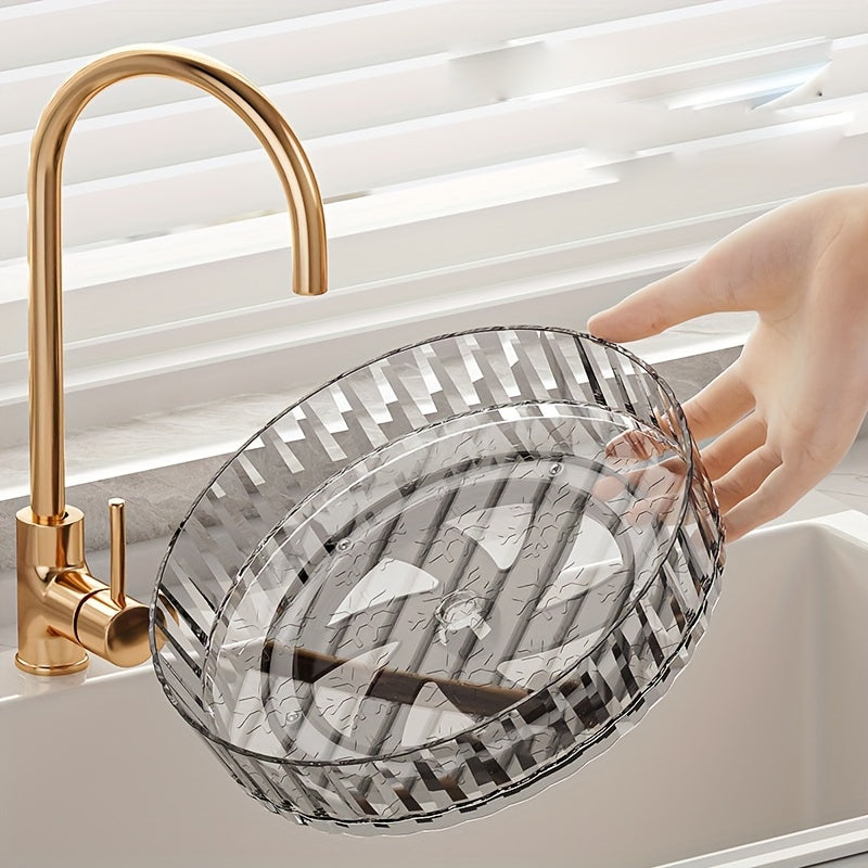 Transparent Plastic Lazy Susan Turntable Organizer for Condiments and Seasonings