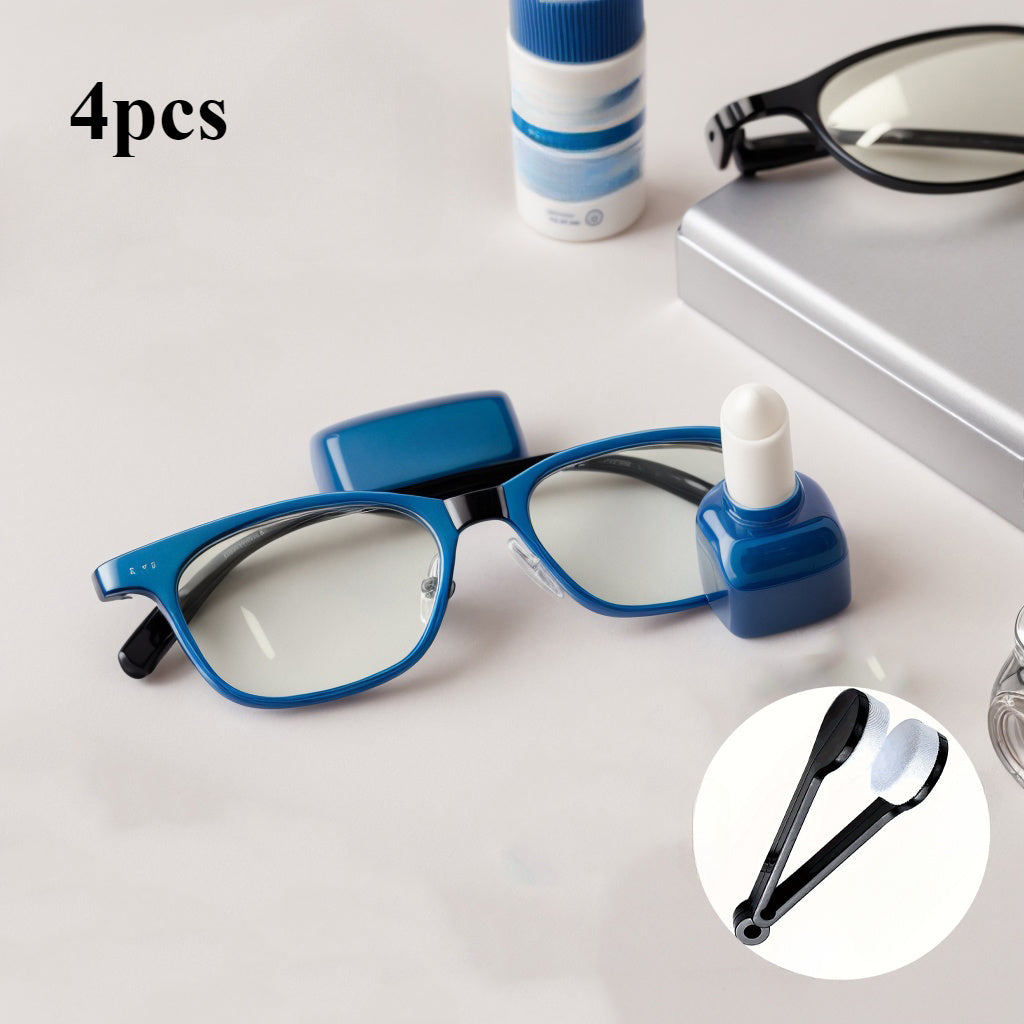 4 ta yumshoq cho'tkali portativ mini ko'zoynak tozalash cho'tkalari to'plami - qulay va sayohat uchun mos, turli ranglarda (Yashil, Ko'k, Qizil, Qora) uyda va harakatda foydalanish uchun - yotoqxona uchun mukammal va cho'tkalarni oson tozalaydi.