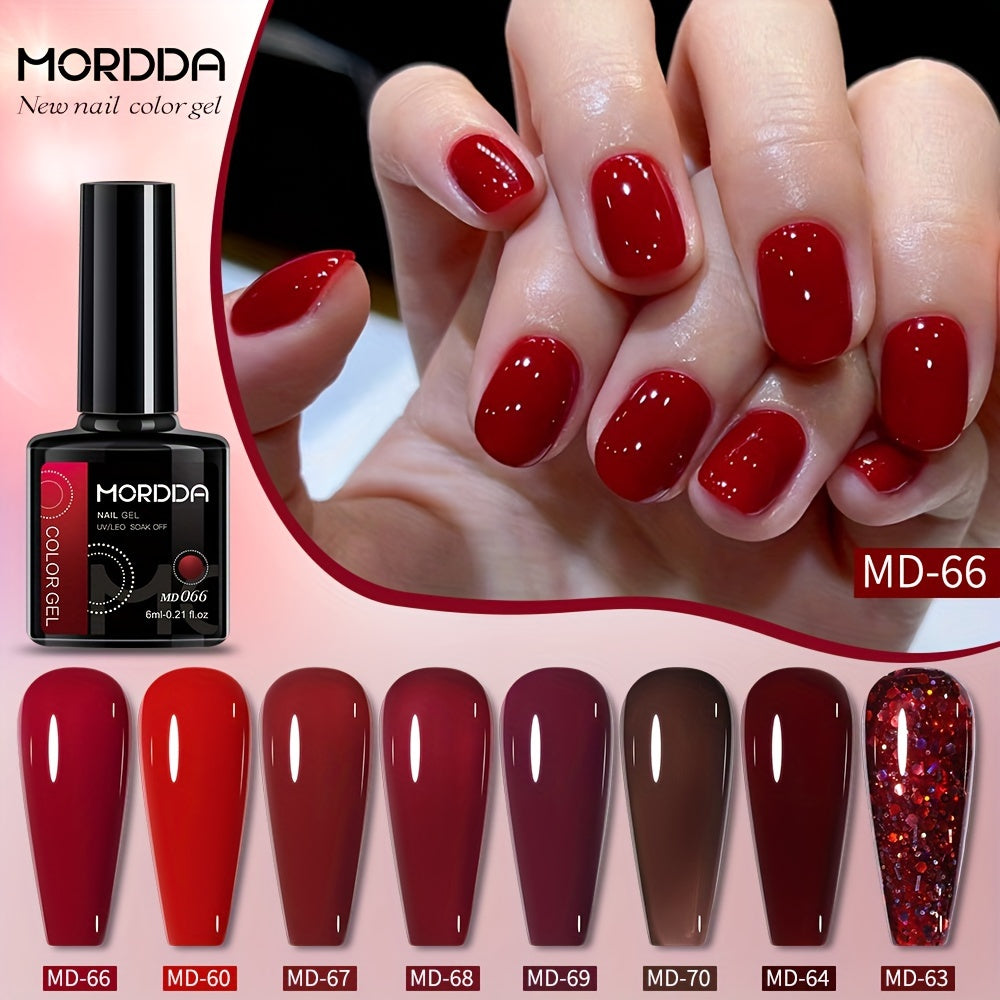 8Pcs Nail Polish Set Color Gel Glitter UV LED Manicure Kit Autumn Winter 2024