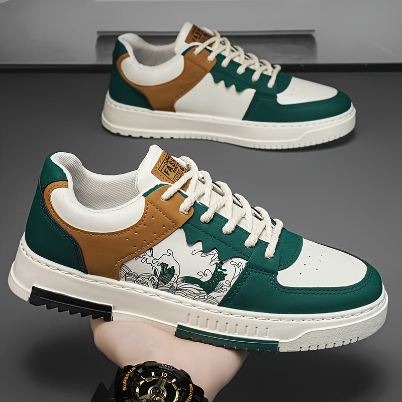 Men's Casual Low Top Sneakers Fabric Lining TPU Sole Solid Color Versatile Fit