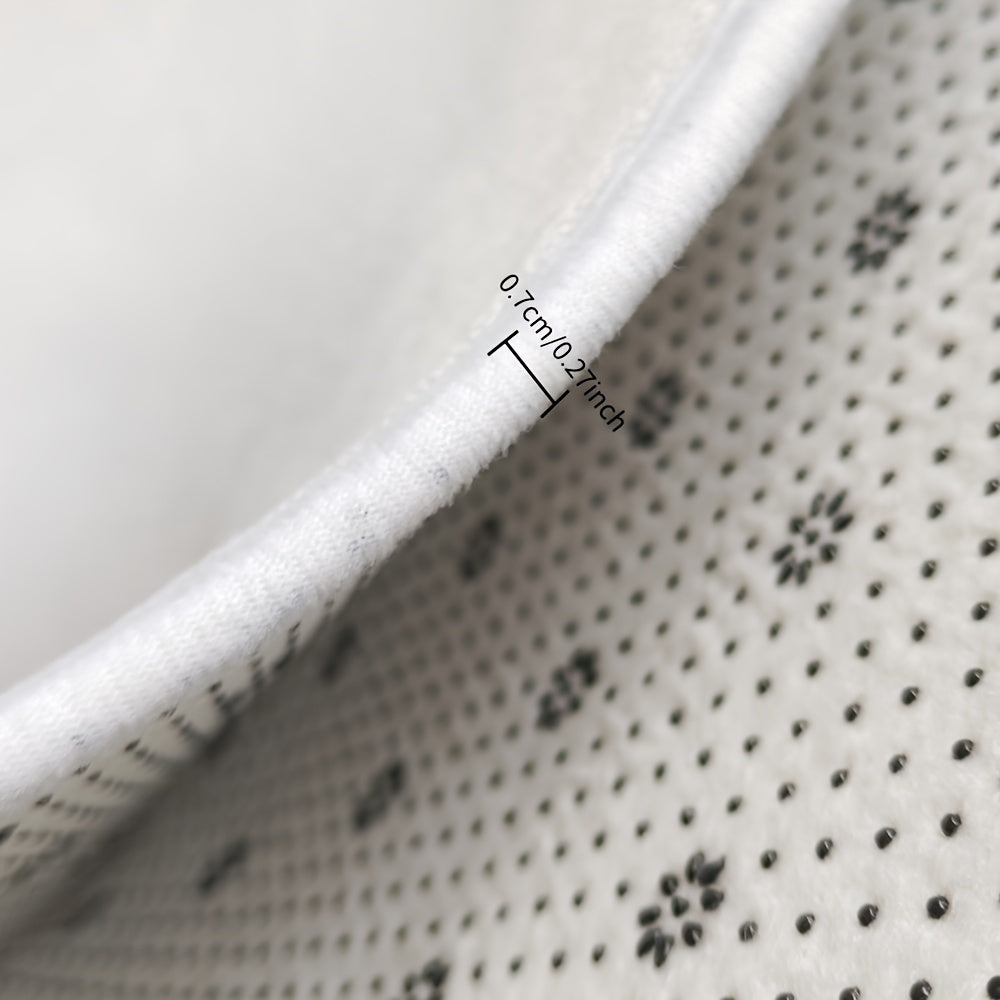 Set of 3 Green Leaf Pattern Bathroom Mats Water Absorbent Non-slip Machine Washable