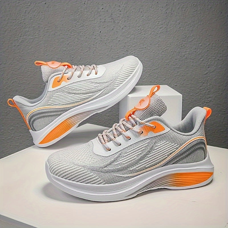 Women's Colorblock Casual Sneakers Breathable Fabric Lightweight Running Shoes