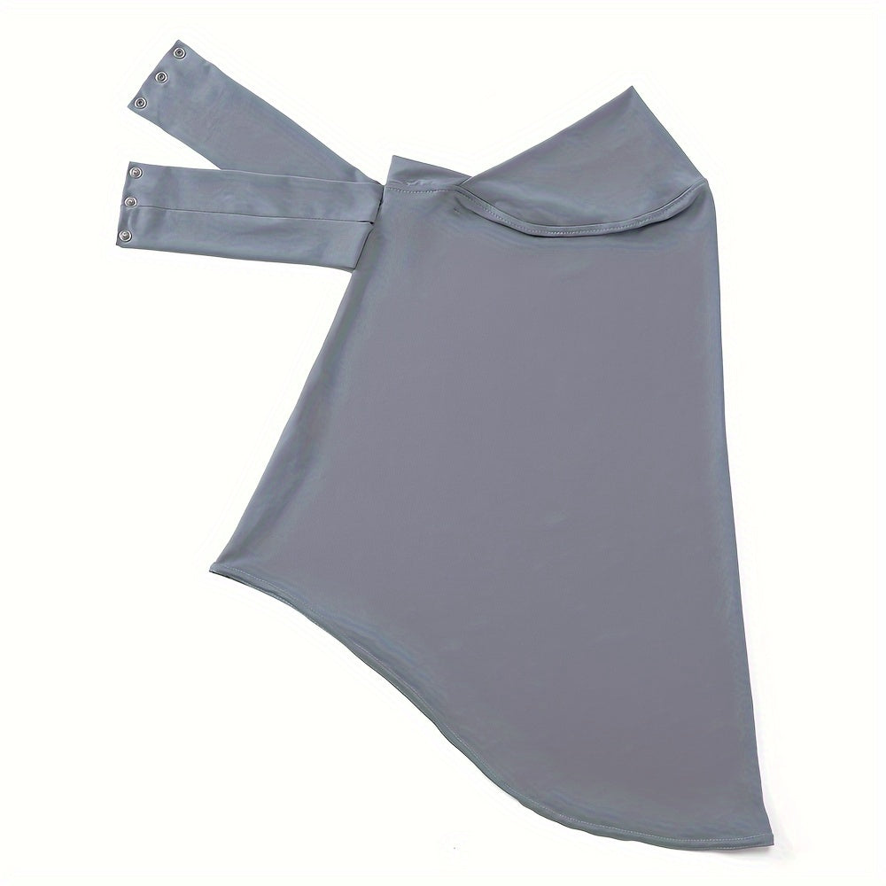 Women's Quick Dry Sports Hijab with Tie Band and Button Closure for Fitness Outdoor Activities