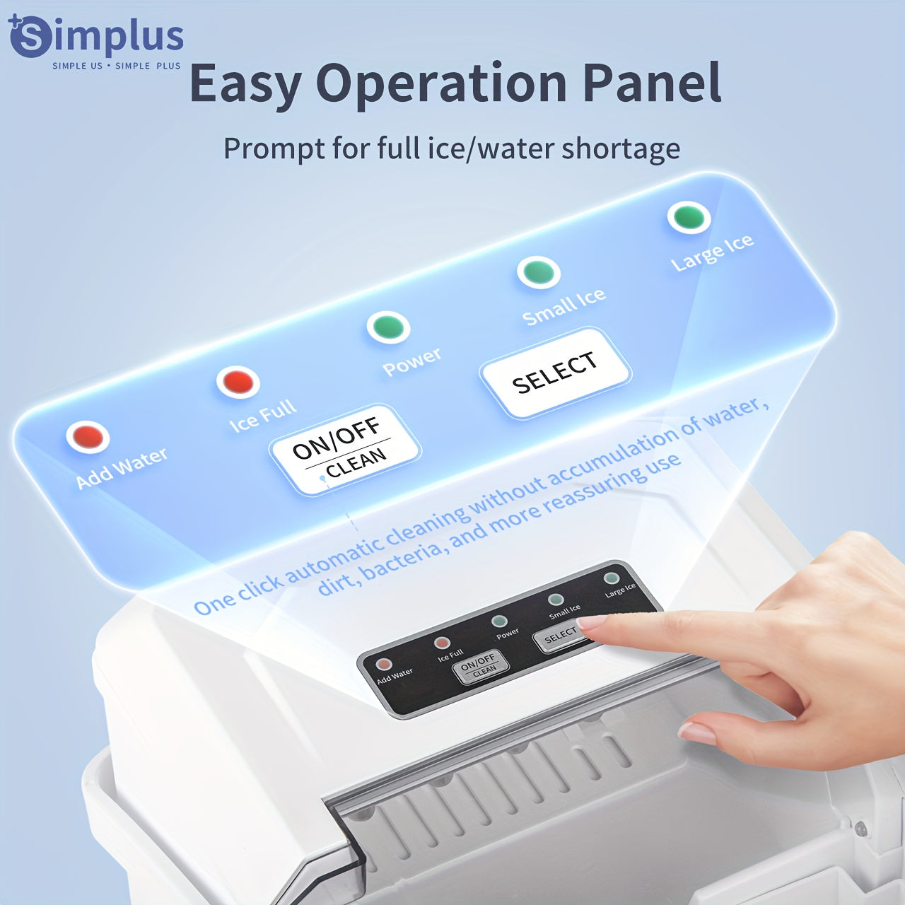 Mini Compact Ice Maker 1.2L Energy-Efficient Automatic Ice Machine