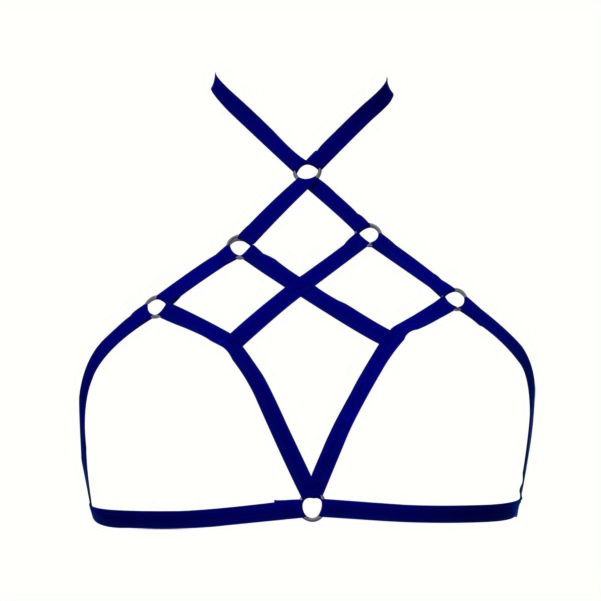 Hollow Cross Strappy Lingerie Bra for Nightclub Party