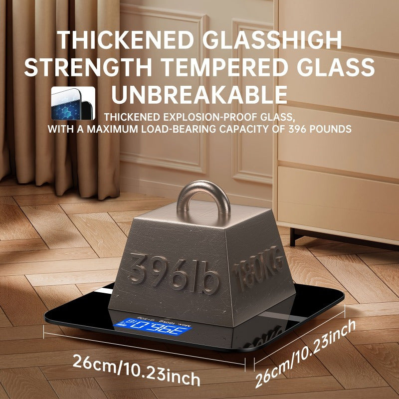 Zamonaviy va bardoshli yuqori aniqlikdagi raqamli vazn o‘lchagich LCD displey bilan. AAA batareyalar bilan ishlaydi (kiritilmagan). Uy sharoitida foydalanish uchun ideal, o‘lchami 26x10.23x10.23 sm.