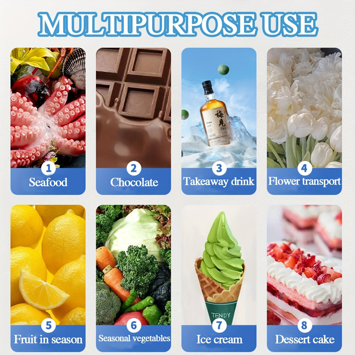 Reusable Ice Packs Leakproof Water-Injectable Cooling Bags for Beverages and Food Preservation