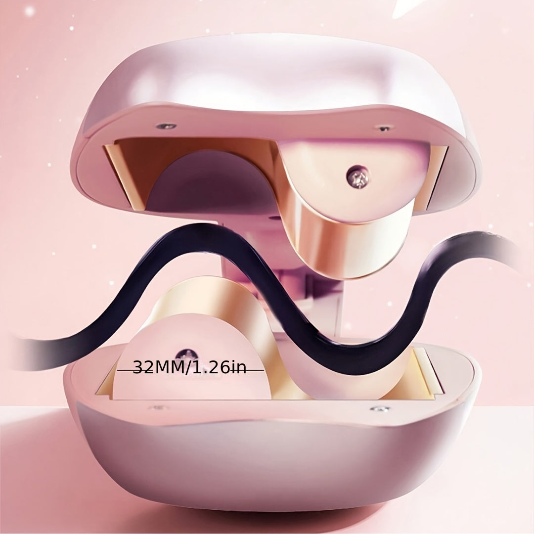 32mm ceramic hair curler with dual barrels 3 temperature settings for curls waves