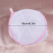 Polyester Mesh Laundry Bag for Delicates with Pink Zipper Breathable Washable Storage