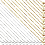 24 Pieces of 18-Inch Multi-Color Alloy Chain Links for DIY Jewelry Making