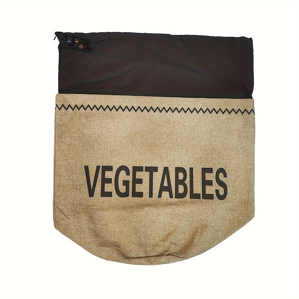 Brown Jute Burlap Storage Bag Rectangular Organizer for Vegetables and Bread