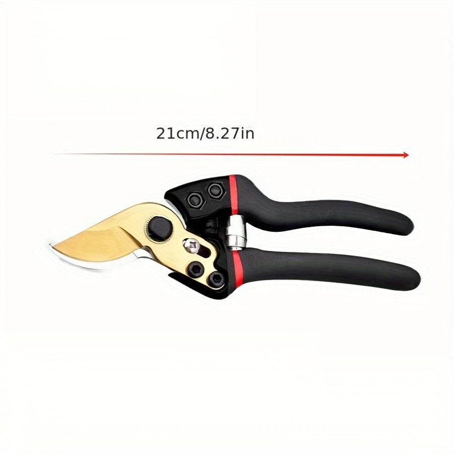 Tijeras de podar de acero al carbono con hojas de acero aleado SK-5 y mango ergonómico para jardín y floristería