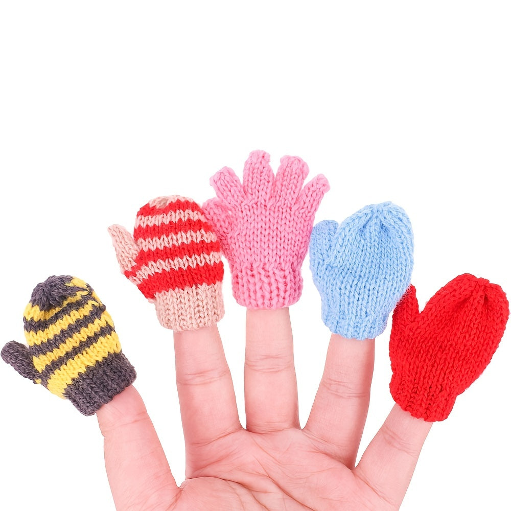 Guantes decorativos de Navidad en miniatura, adornos hechos a mano para el hogar y la oficina