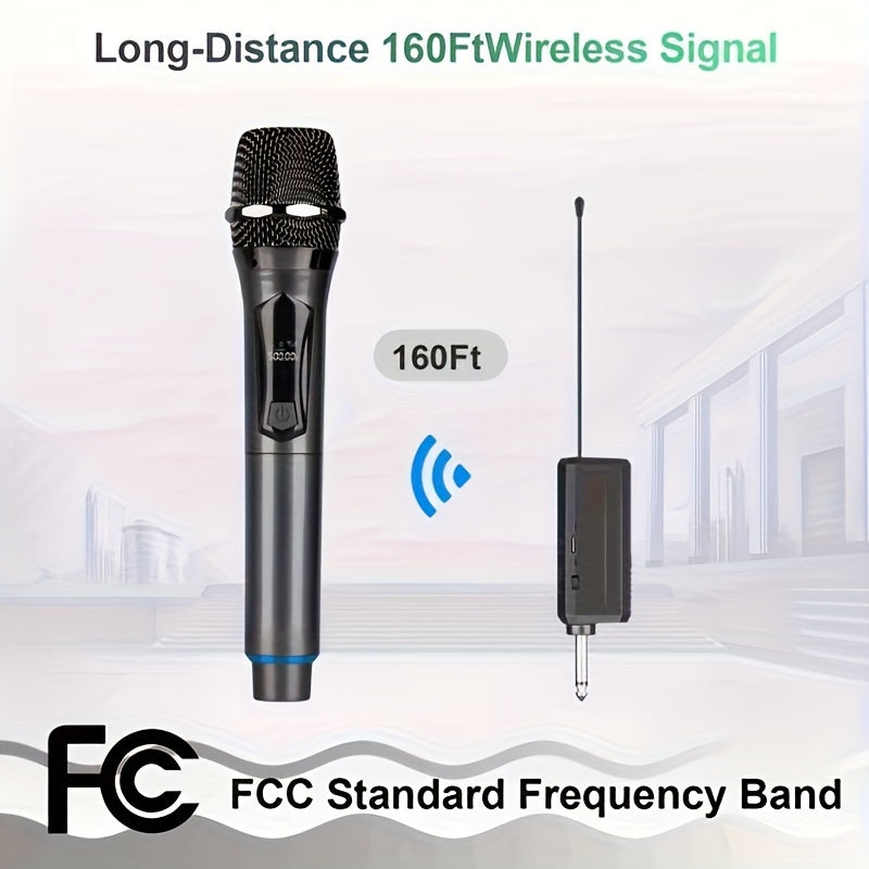Bomaite simsiz mikrofon, tadbirlar uchun qayta zaryadlanadigan qabul qilgichi bilan qo'lga olinadigan dinamik tizim