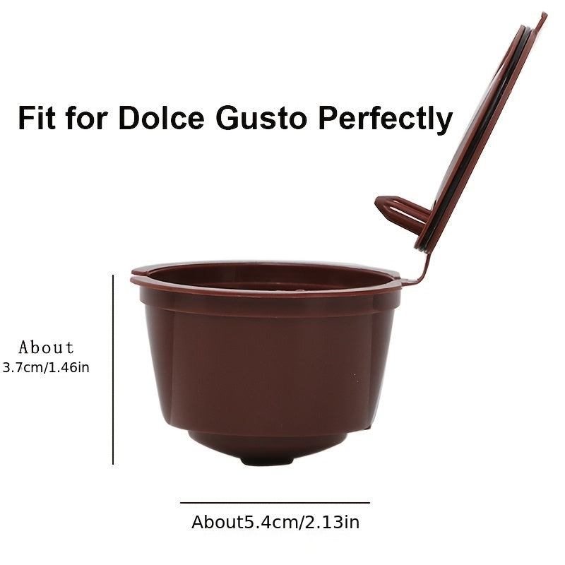 3-Pack Reusable Plastic Coffee Pods for Dolce Gusto Machines Refillable
