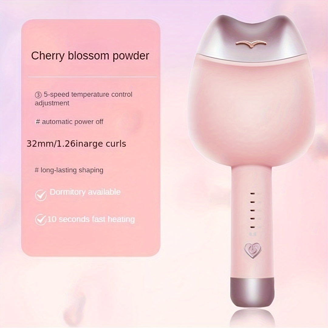 32mm ceramic hair curler with dual barrels 3 temperature settings for curls waves