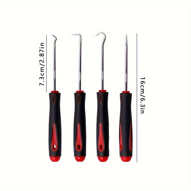 Juego de 4 piezas de herramientas para reparación de juntas de sellos de aceite con gancho y pinza para automóvil