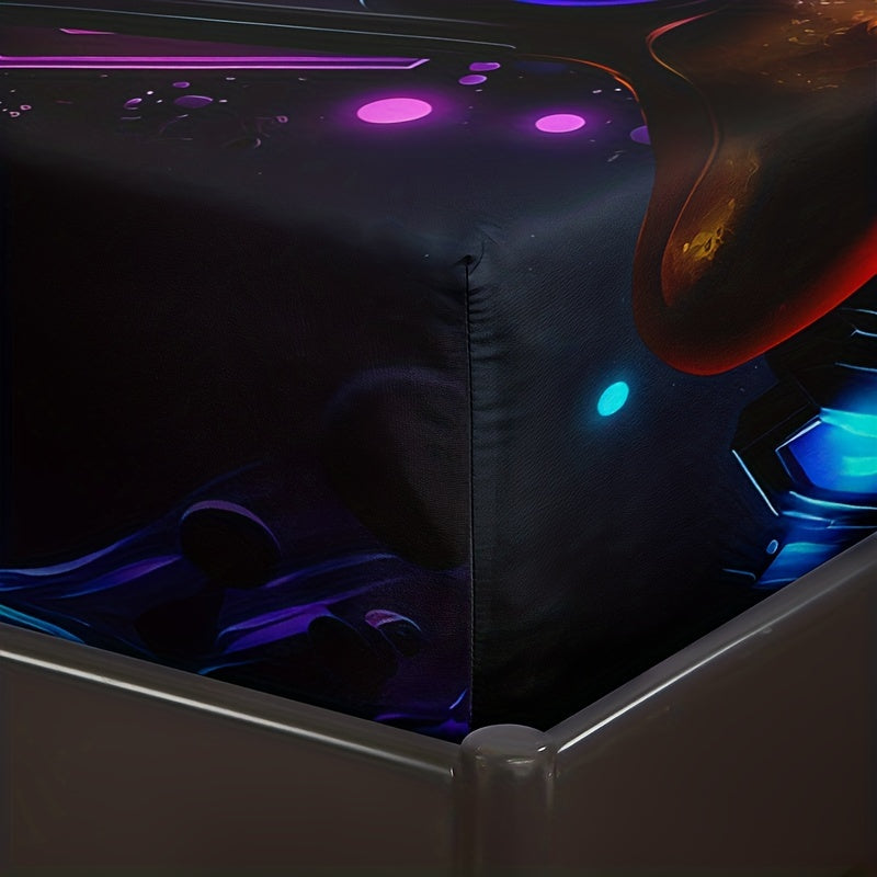 Set of 3 Breathable Gamepad Print Fitted Sheets Mattress Protector Set for Bedroom