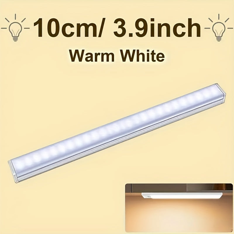 LED Cabinet Light with Motion Sensor USB Rechargeable Wireless Night Light Strips for Indoor Use