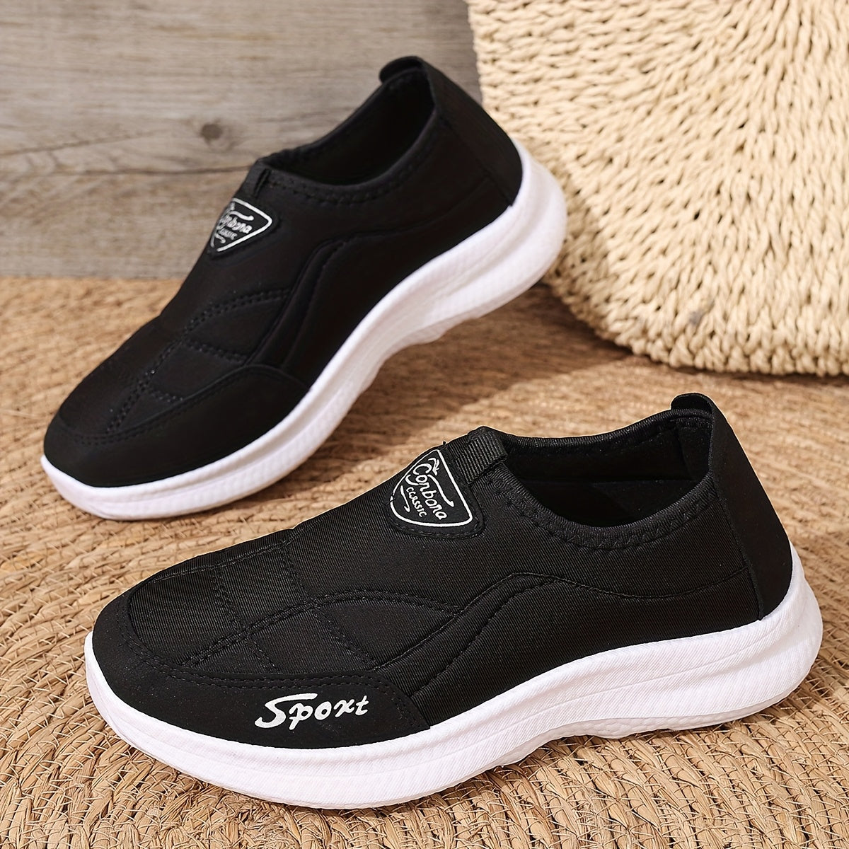Ayollar uchun kundalik slip-on sport poyabzali, engil yugurish poyabzali, barcha mavsumlar uchun