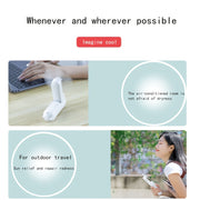Mini Handheld Fan USB Charging 1200mAh Battery 3 Speed Portable Travel Outdoor