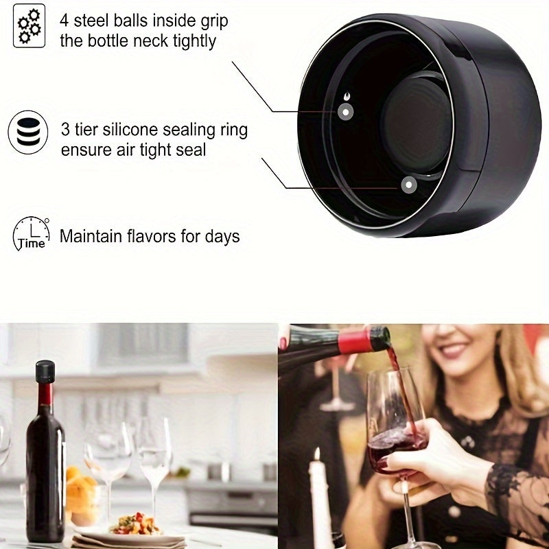 Reusable Vacuum Wine and Champagne Bottle Stoppers Leak-Proof for Hotels and Restaurants
