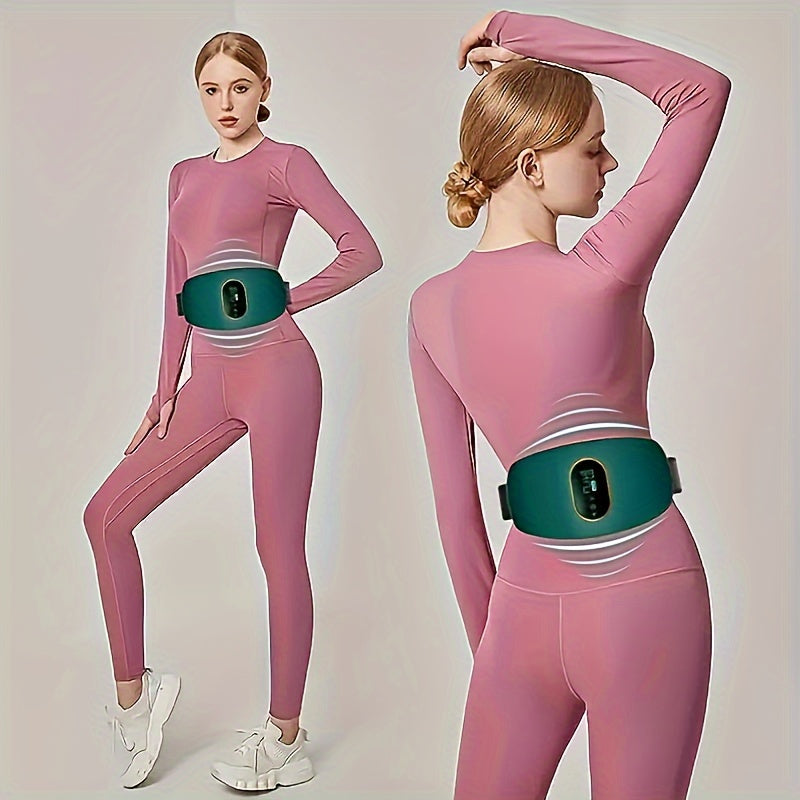Adjustable Vibration Heating Waist Trainer Elastomer USB Rechargeable