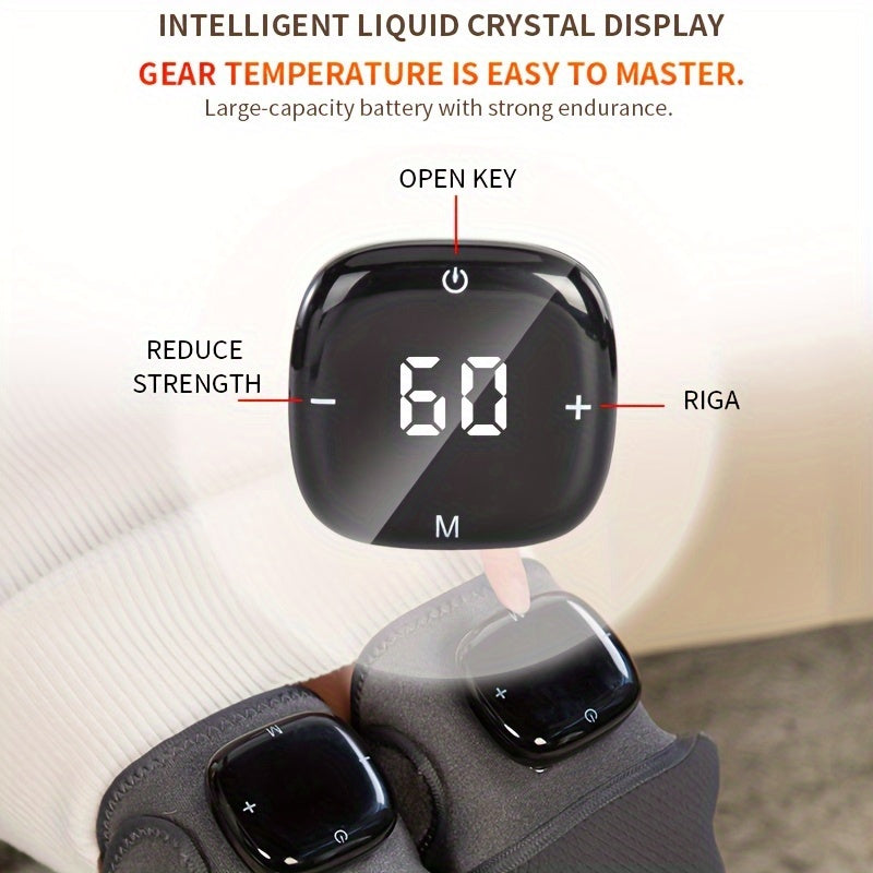 Wireless Magnetic Vibrating Massage Knee Pads Rechargeable Lithium Battery