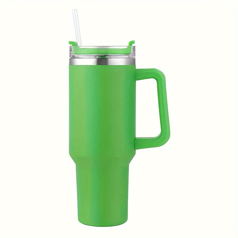 40oz Insulated Stainless Steel Tumbler with Handle and Straw Lid Leak-Proof Travel Mug