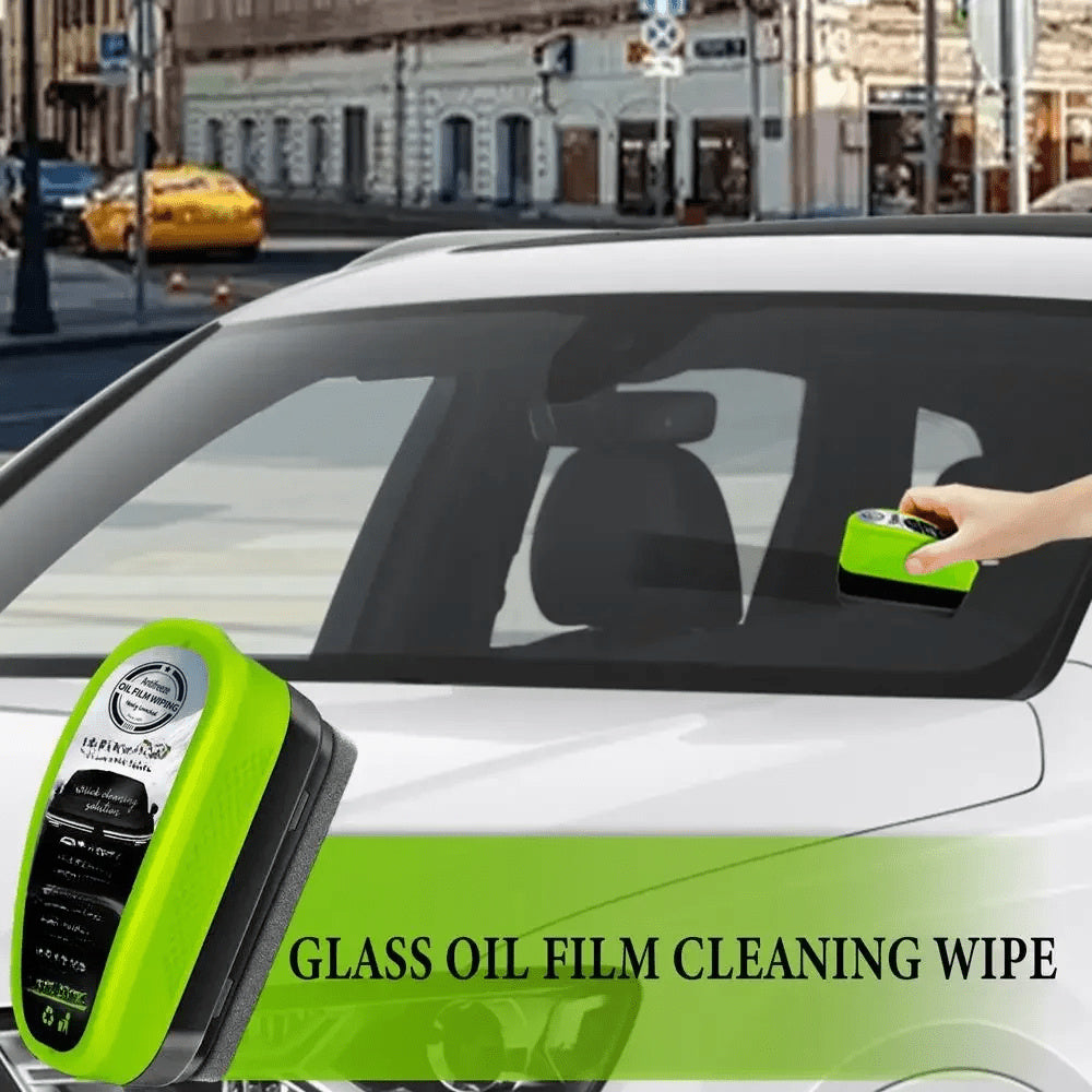 Car Glass Cleaning Kit with Oil Film Brush and Towel Set
