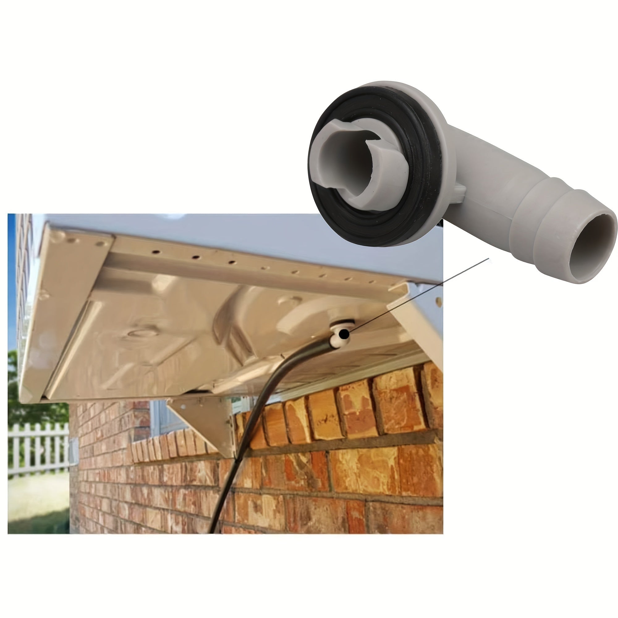 5pcs PVC Air Conditioner Drain Hose Connectors Leak-Proof Gray Black 15mm