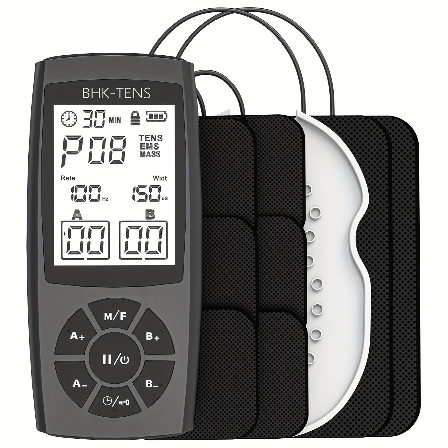 BHK-TENS Qayta zaryadlanadigan TENS qurilmasi - Og'riq terapiyasi uchun USB orqali zaryadlanadigan EMS mushak stimulyatori