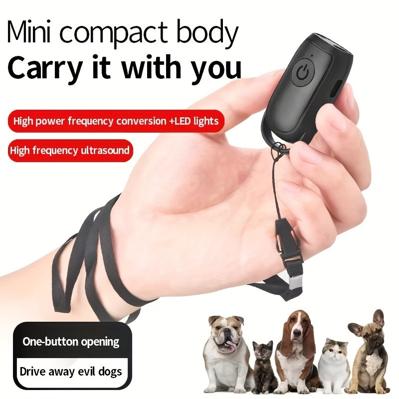 Mini USB Rechargeable Dog Training Device with Soundwave Technology and LED Light