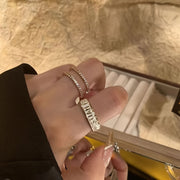 DIY Zargarlik tayyorlash: kichik, hidi yangi halqa, oddiy moda, ko'p maqsadli soddalashtirilgan doira, porloq oltin keng va tor versiya halqa indeks halqa 3 dona.