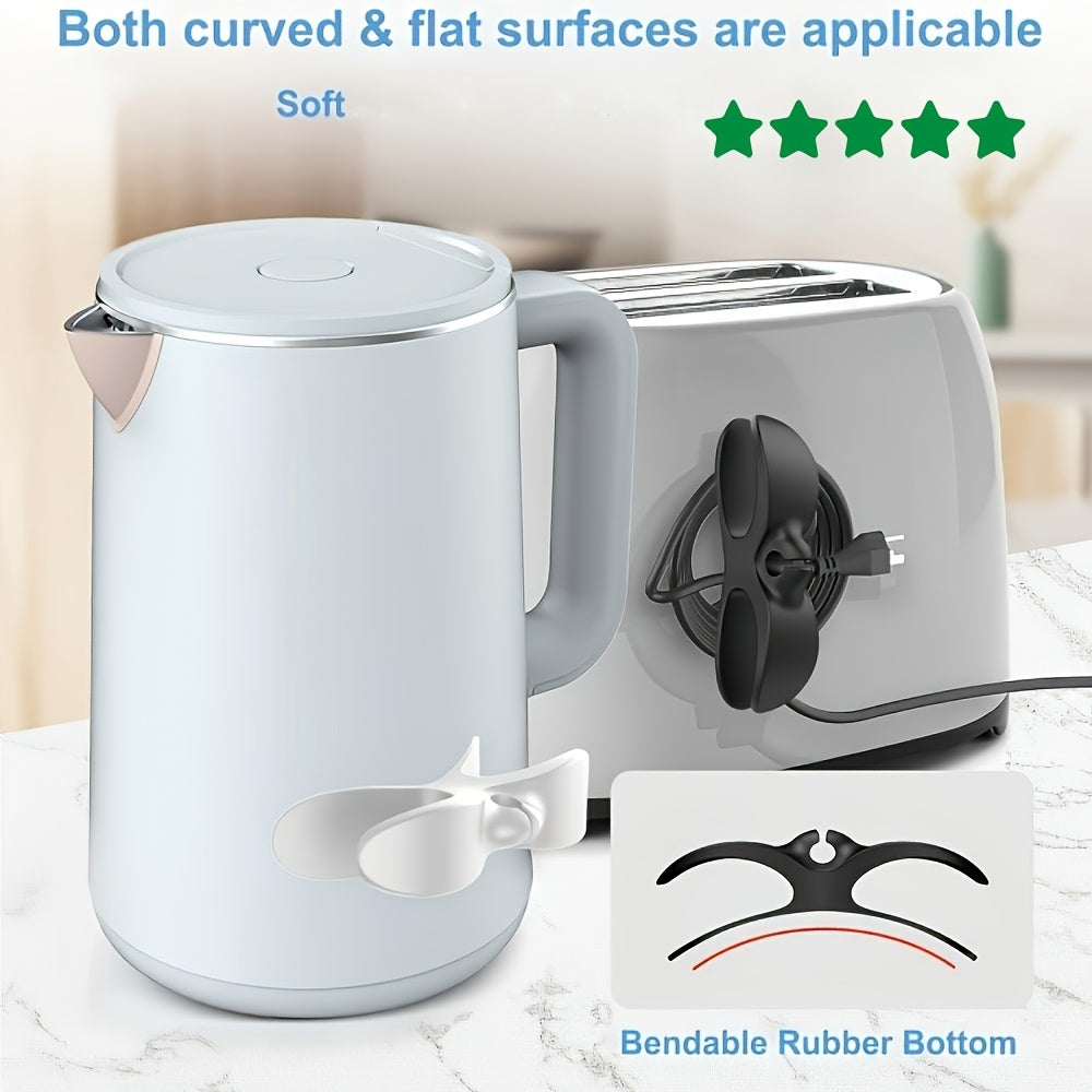 Silicone kablo tashkilotchilari to'plami, 6 ta yopishtiriladigan sim o'rash uchun oshxona texnikasi