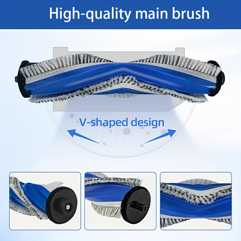 ECOVACS DEEBOT T30 seriyali robot tozalagichlar uchun aksessuar to'plami 2 ta asosiy cho'tka, 6 ta HEPA filtr, 8 ta yon cho'tka va 8 ta mopa padlarini o'z ichiga oladi.