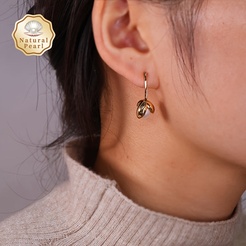 Элегантные винтажные серьги от MUFAN - с каплями натуральных пресноводных жемчужин 8-9 мм, универсальные DIY дизайны, идеально подходящие для женщин