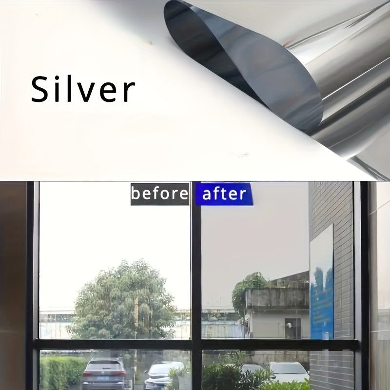 Premium Mirror Window Film Privacy UV Heat Blocking One-Way Daytime Tint