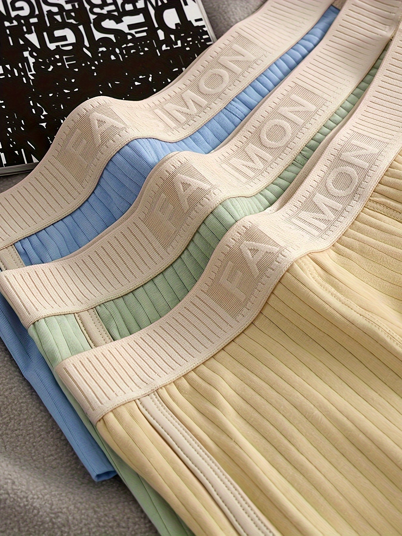 Men's Cotton Boxer Briefs 3-Pack Breathable Sweat-Wicking Solid Color High Elastic