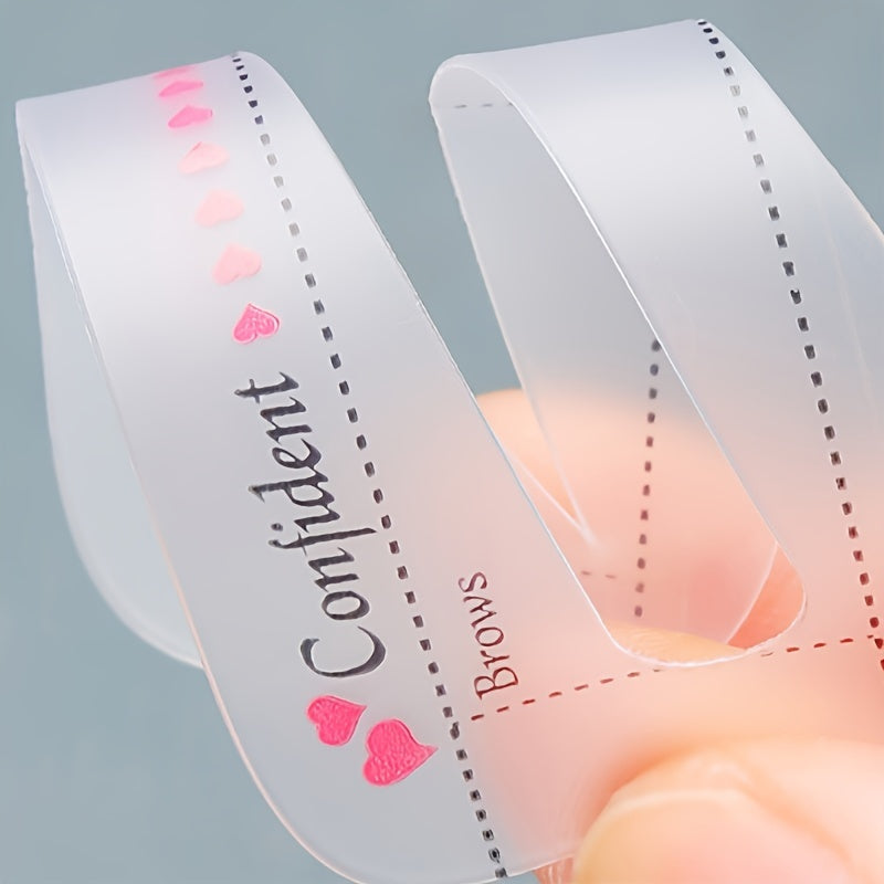 Ayollar uchun aniqlik bilan qosh kontur shablonlari to'plami 10 dona, qattiq yopishadigan qosh shabloni