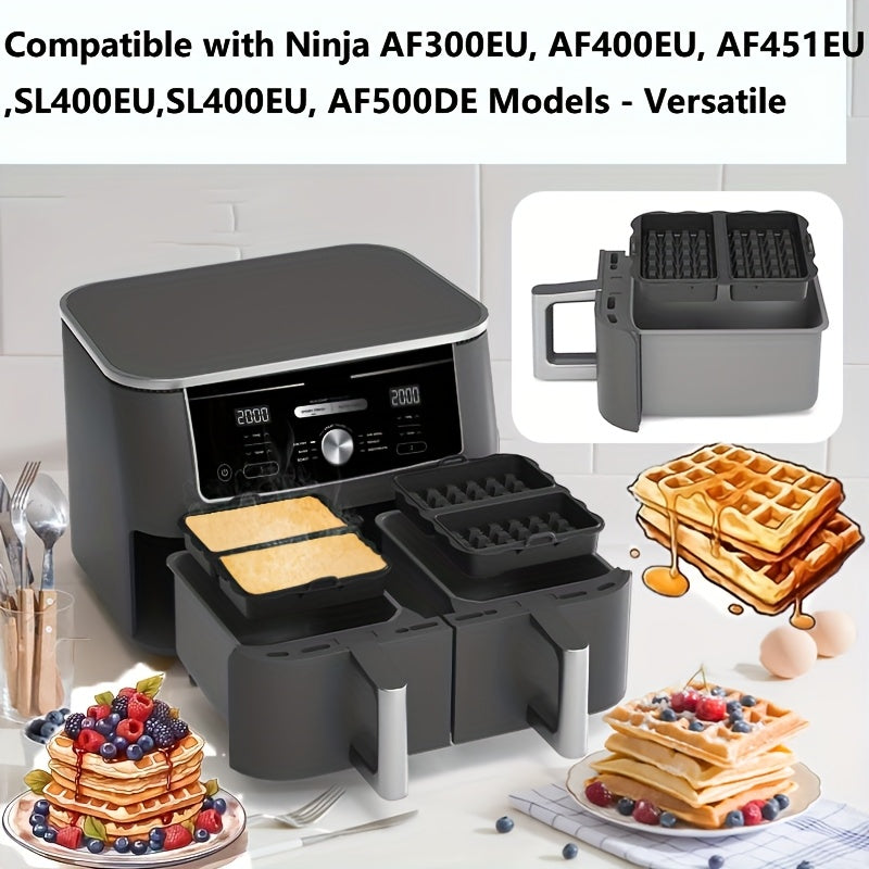 2pcs Silicone Air Fryer Baking Molds Non-Stick Reusable Liners Compatible with Ninja Air Fryer Models