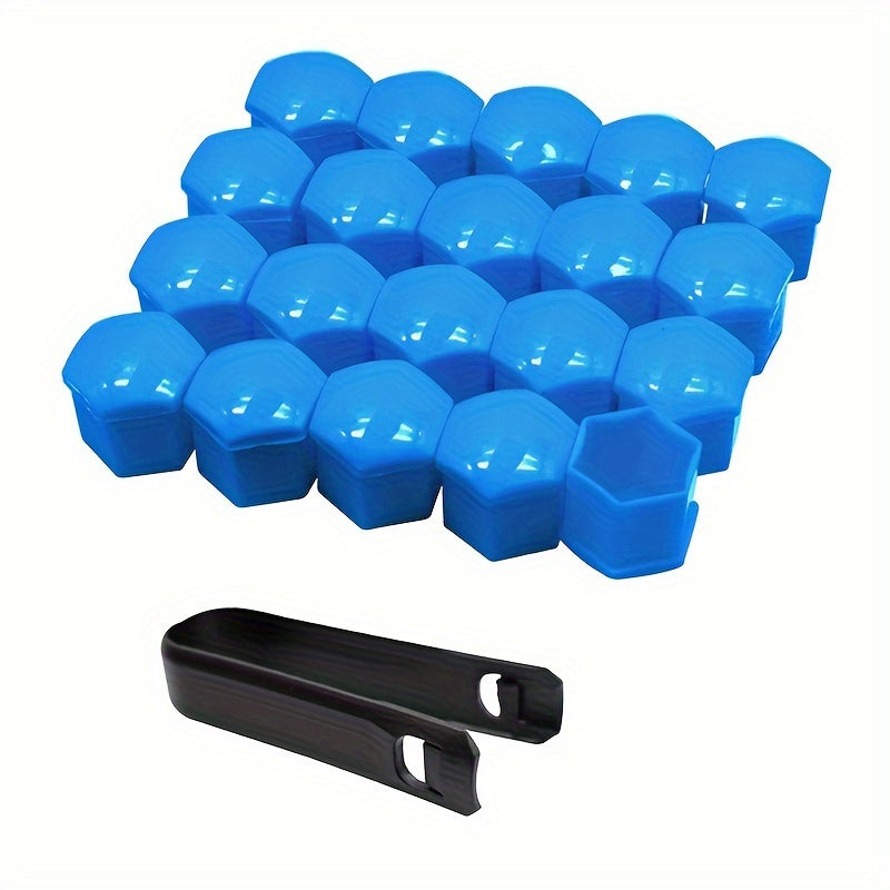 20pcs Durable PP Wheel Nut Covers with Hex Socket for Vehicle Rims