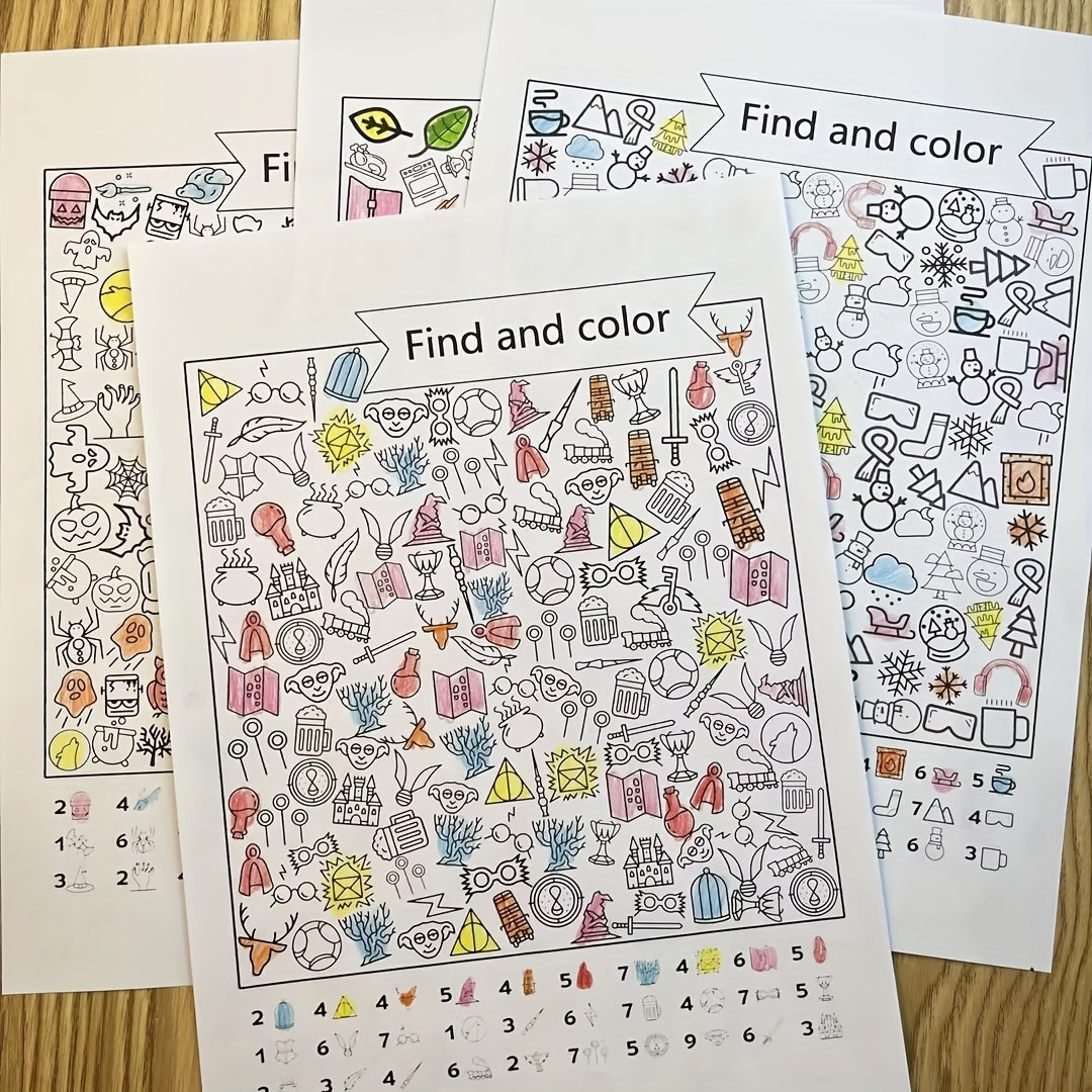 Children's Coloring Book for Kids Ages 3-8 Pattern Recognition and Motor Skills Development