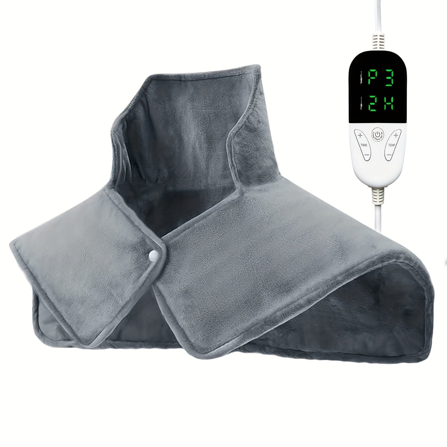 Большой нагреваемый шарф из мягкой ткани для шеи и плеч с 6 настройками температуры