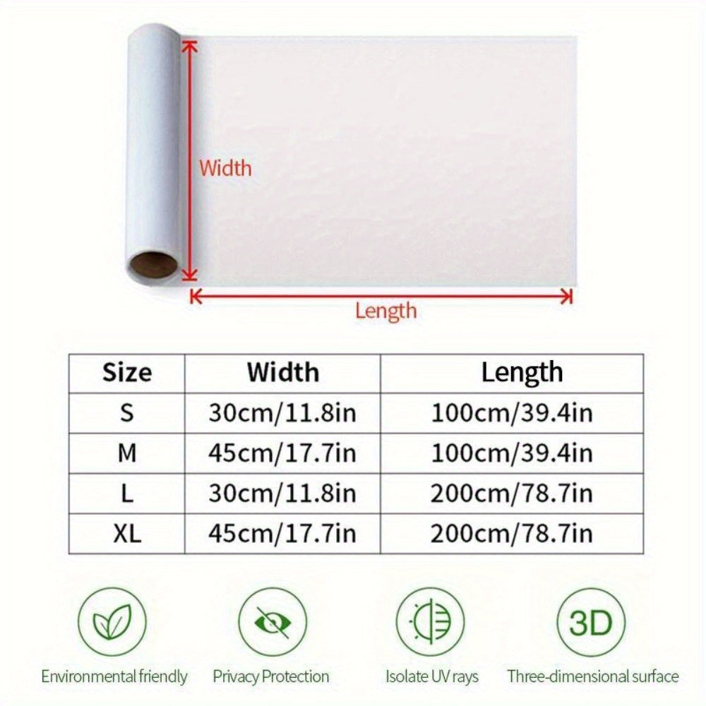 Frosted Privacy Window Film 16mil Electrostatic PVC Glass Tint for Home Bathroom