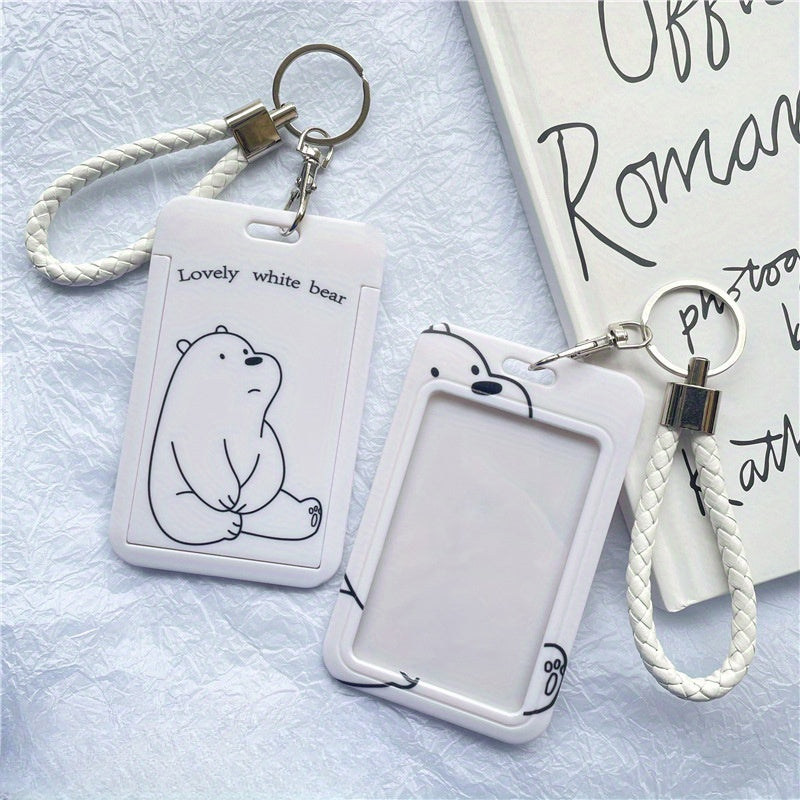 Avtobus va talaba ovqat kartalari, kampus ko'rgazmasi va zavod brendi eshik kartalari uchun himoya qopqog'i, kalit zanjiri bilan birga.