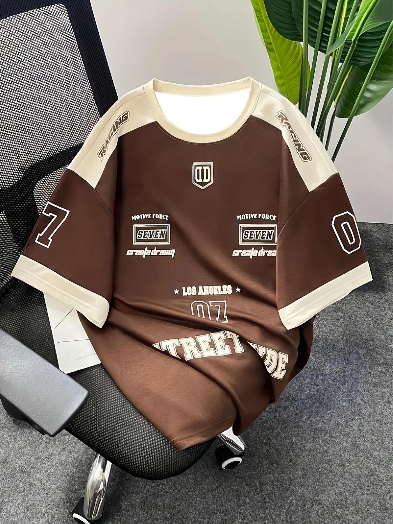 Men's Casual Digital Print T-Shirt Polyester Crew Neck Short Sleeve Streetwear